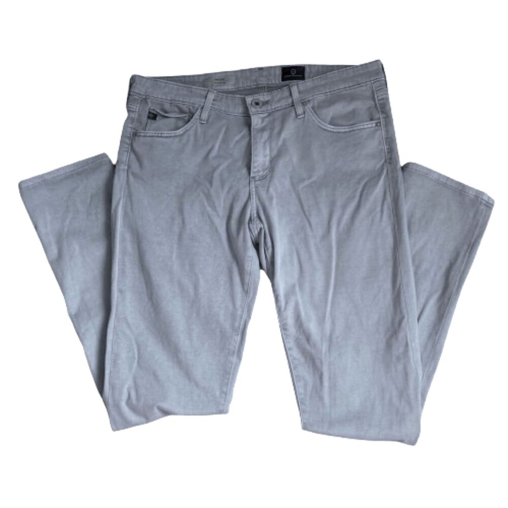 AG Adriano Goldschmied The Stilt Cigarette Pants 30R Cool Light Blue Straight - Picture 3 of 10